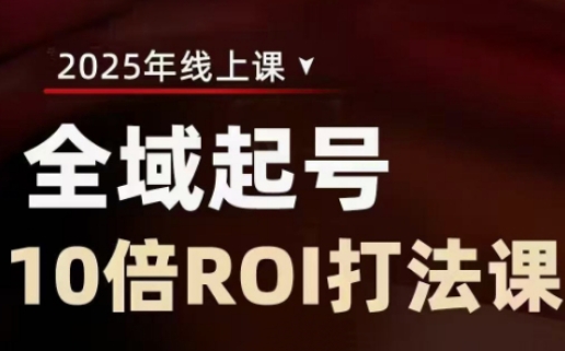 2025全域起号10倍ROI打法课，助你提升直播间的投资回报率-辉睿创业运营学习资源网